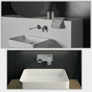 Lavabo double vasque à poser IDEAL STANDARD Conca, Design figuratif