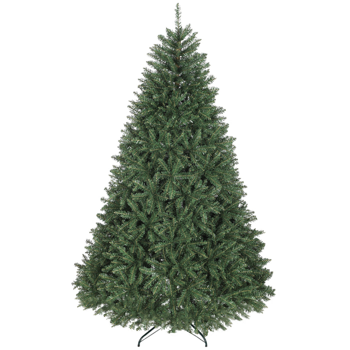 Árbol de Navidad 210 cm, Árbol de Navidad Artificial con 2641 Ramas y Base Metálica Plegable, Realista y Frondoso, Montaje Rápido, Decoración Navideña para Salón, Interior, Verde