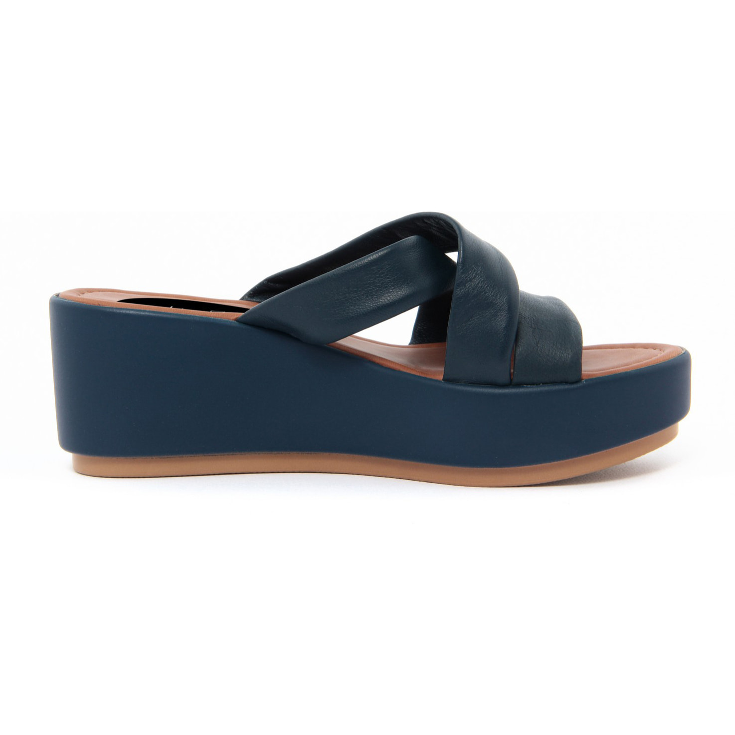 Sandalo con zeppa Donna colore Blu