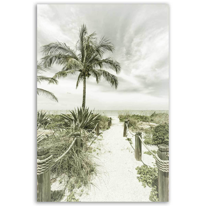 Tableau palmier vintage Plage et palmier Tableau alu Dibond