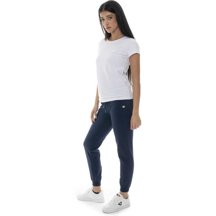 Pantaloni da donna in cotone non Felpeto con polsini Leone Basic