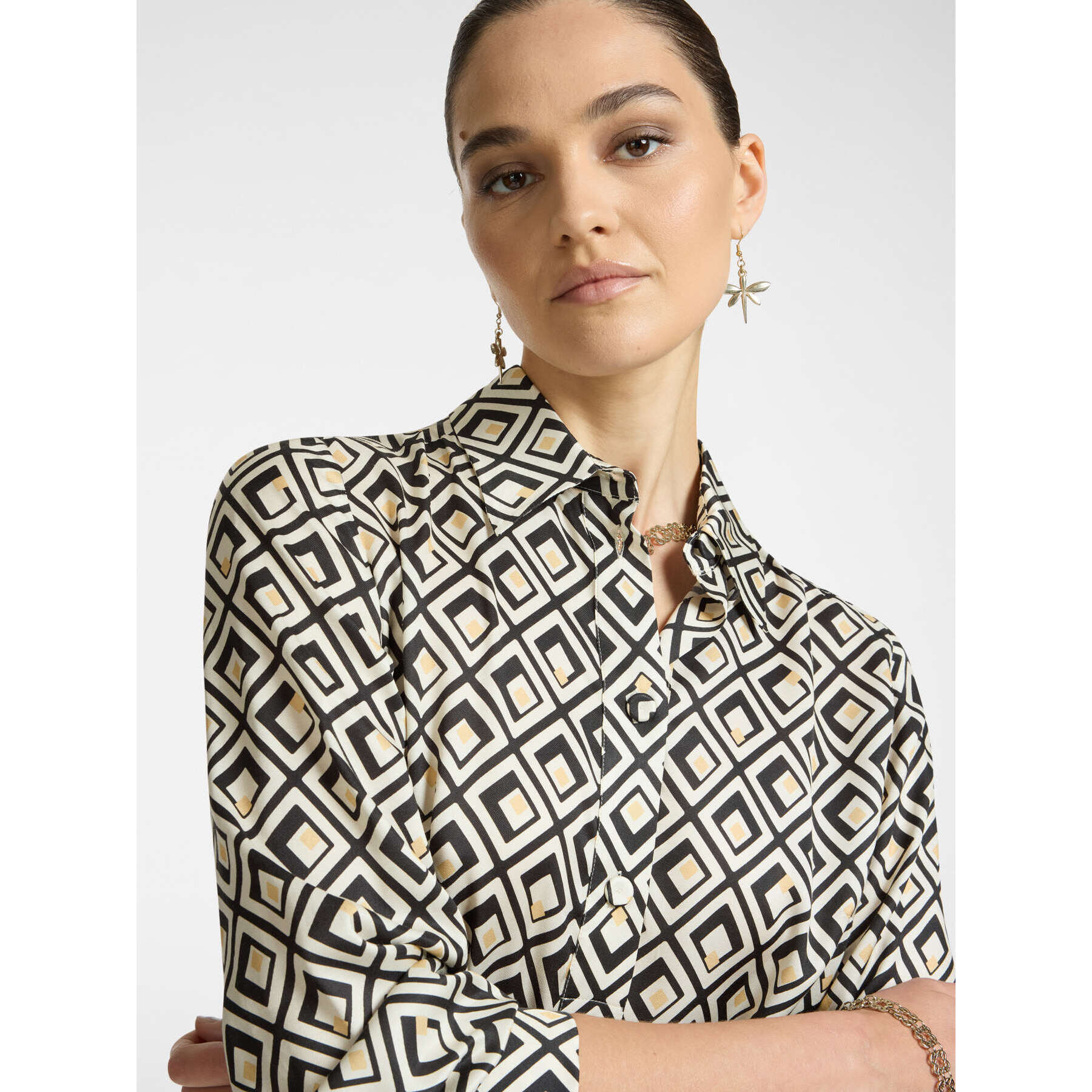 Elena Mirò - Vestido estampado - Negro