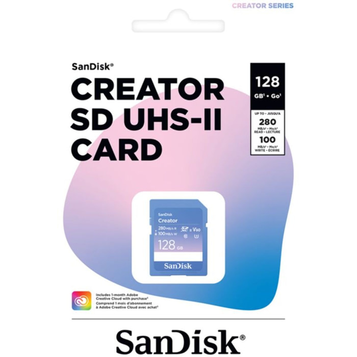 Carte SD SANDISK 128Go UHS-II  Creator