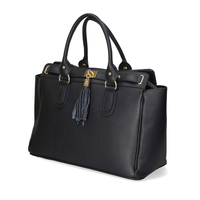 Borsa a mano da Donna Elena in Vera Pelle Made in Italy 28x37x18 cm