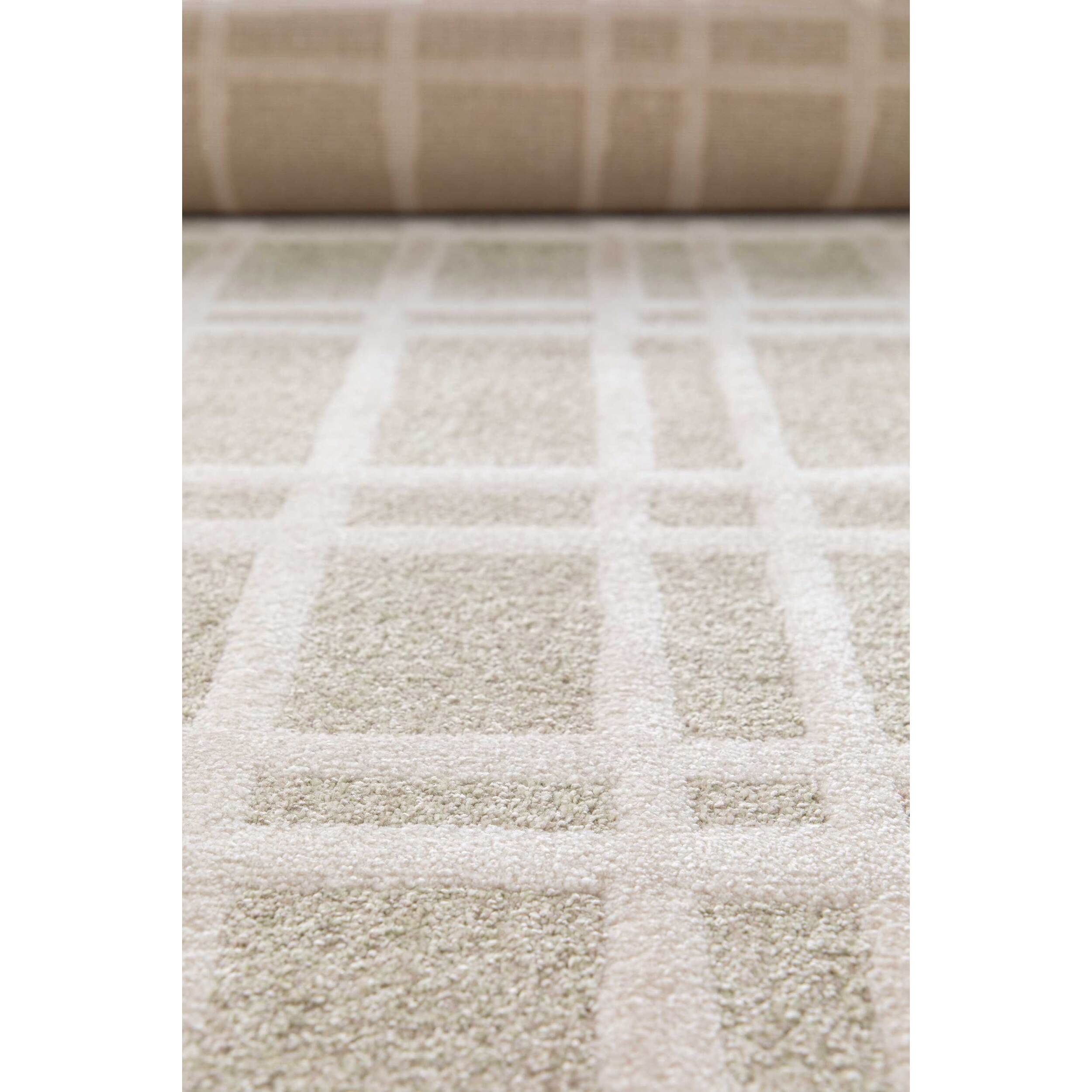 CALEDONIA Alfombra con diseÃ±o a cuadros en verde, varias medidas disponibles.