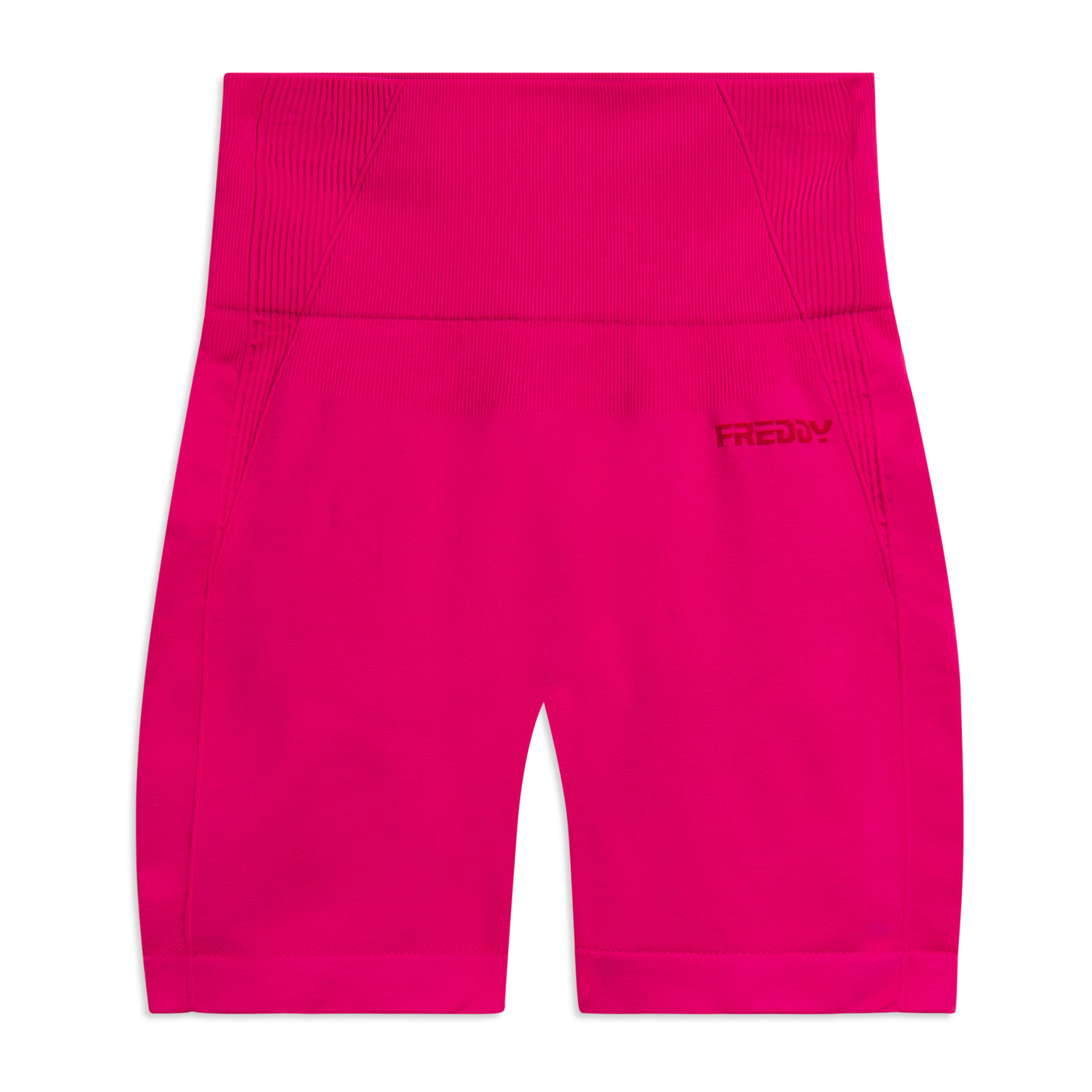 Leggings Corti Seamless con Vita Alta e Inserti in Costina