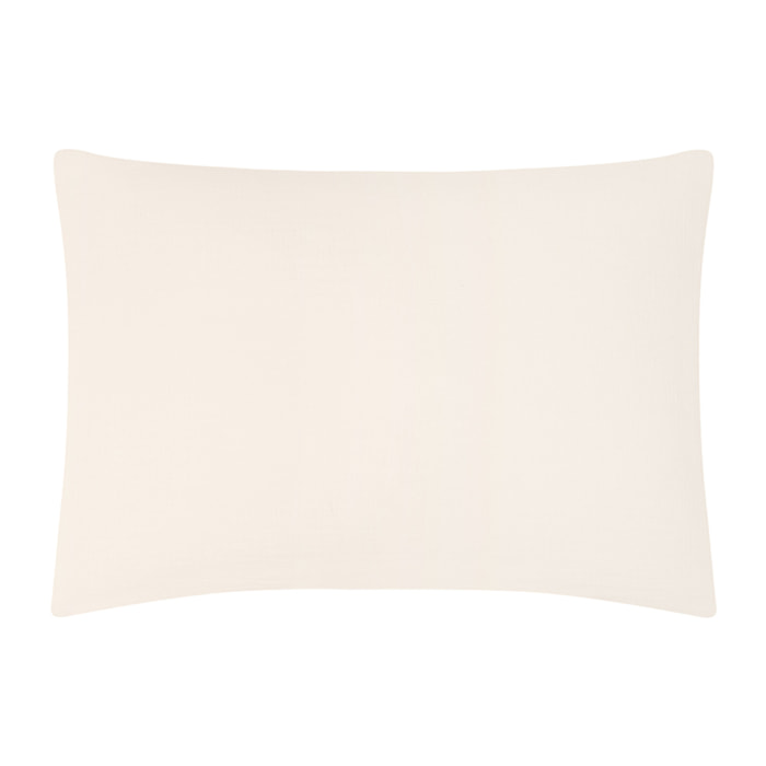 Taie d'oreiller imprimée en gaze de coton, BREAKFAST IN PARIS, Beige