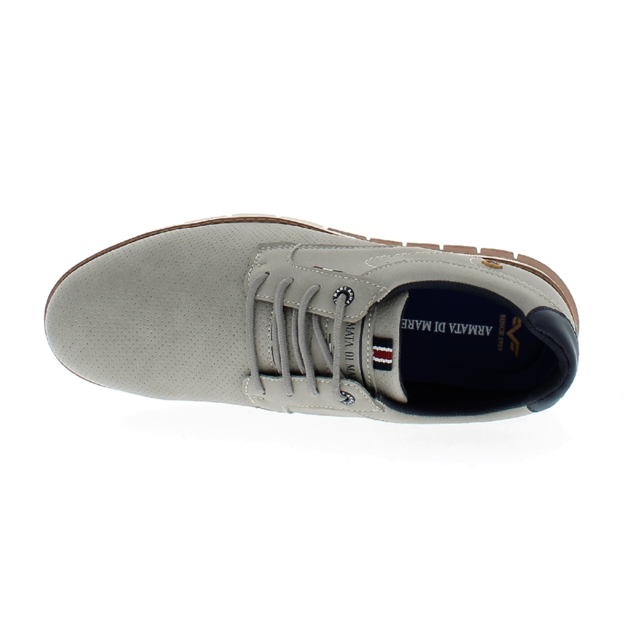 Armata di Mare Scarpe Uomo Scarponcino Casual Stringate con Soletta Rimovibile in Memory Foam AMU S24L510 Beige