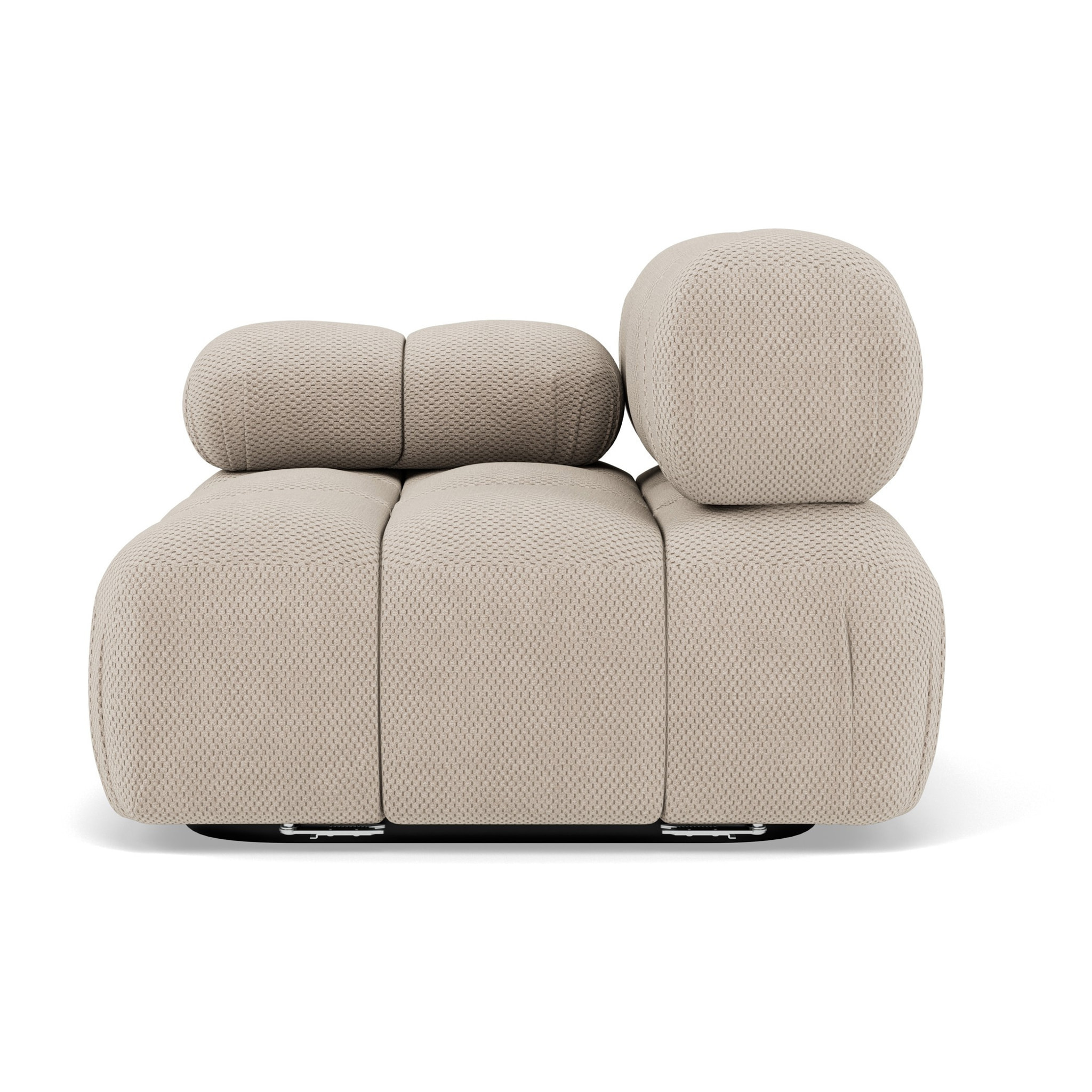 Ruby - module d'assise gauche en velours texturé - Beige