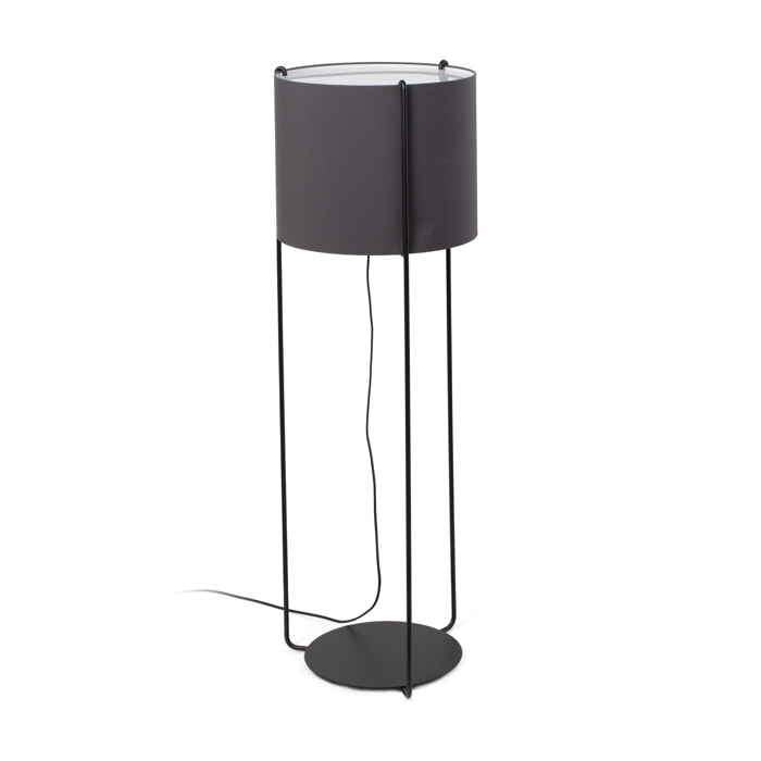 DRUM Lampadaire noire/gris