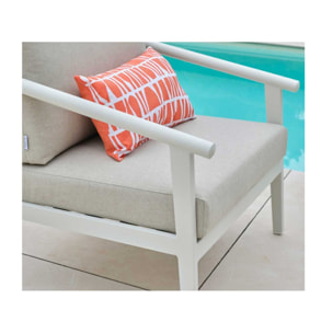 Salon de jardin en aluminium - 5 places - FONTANA BLANC