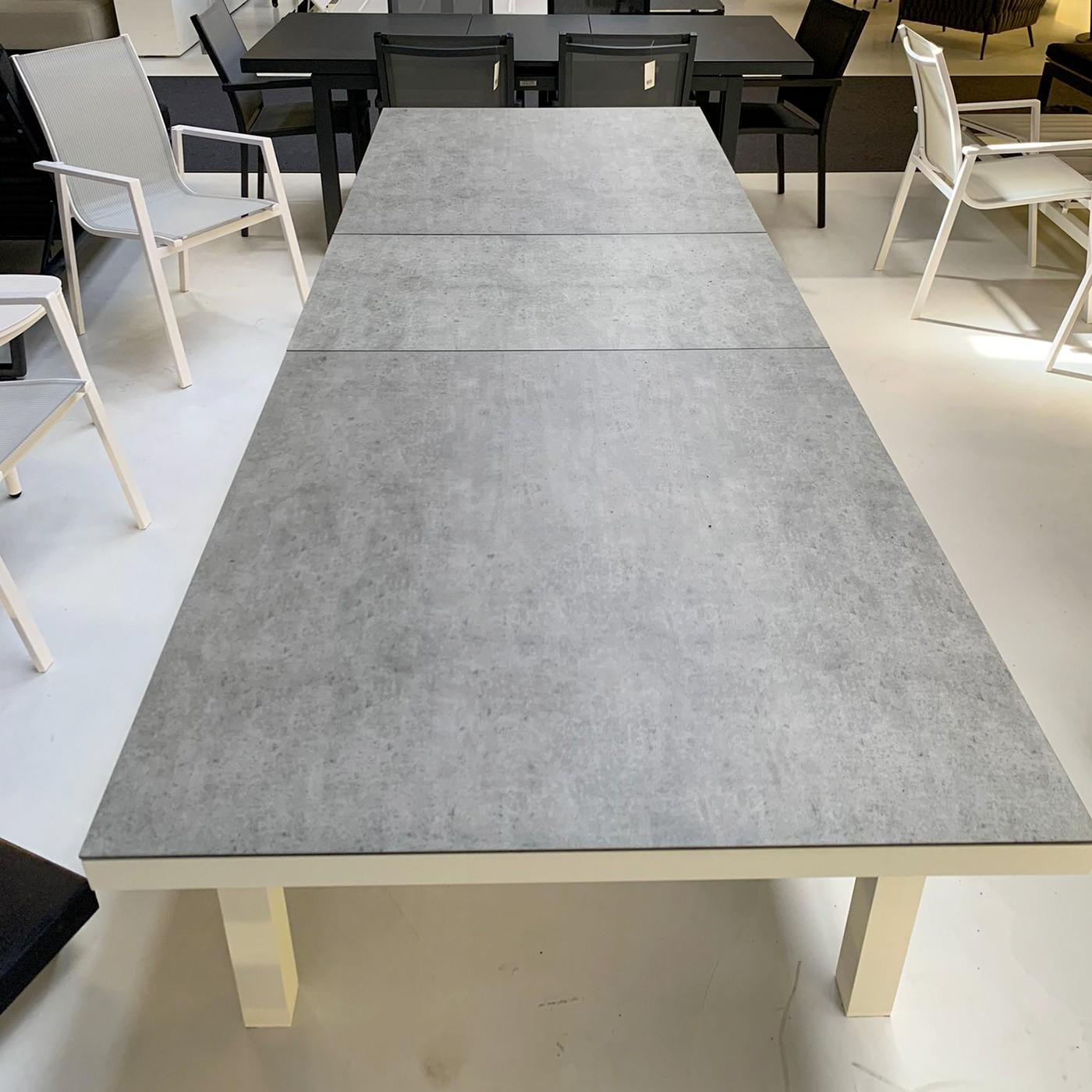 Table de jardin à rallonge Conte blanche 210x90cm Gescova