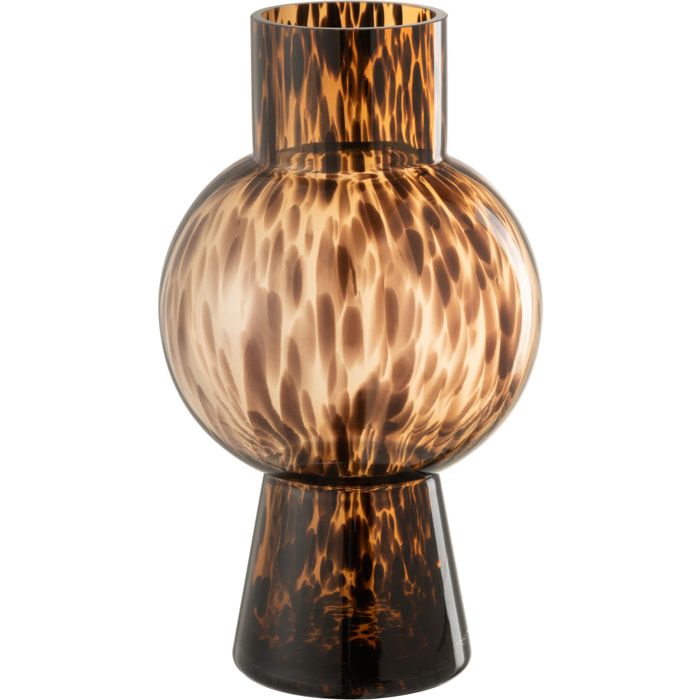 J-Line vase Boule Pois - verre - marron - medium - 30.5 cm de hauteur