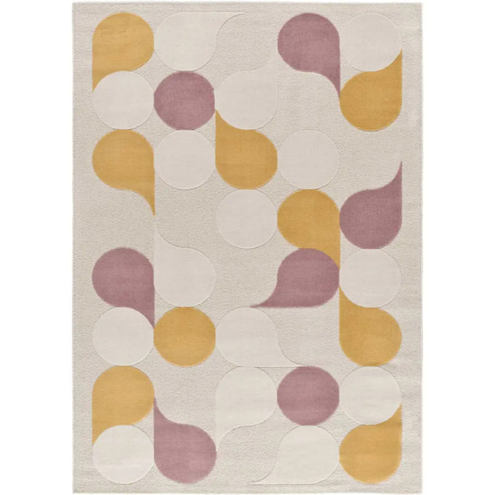 FLASHY Alfombra geométrica de pelo corto multicolor, varias medidas disponibles.