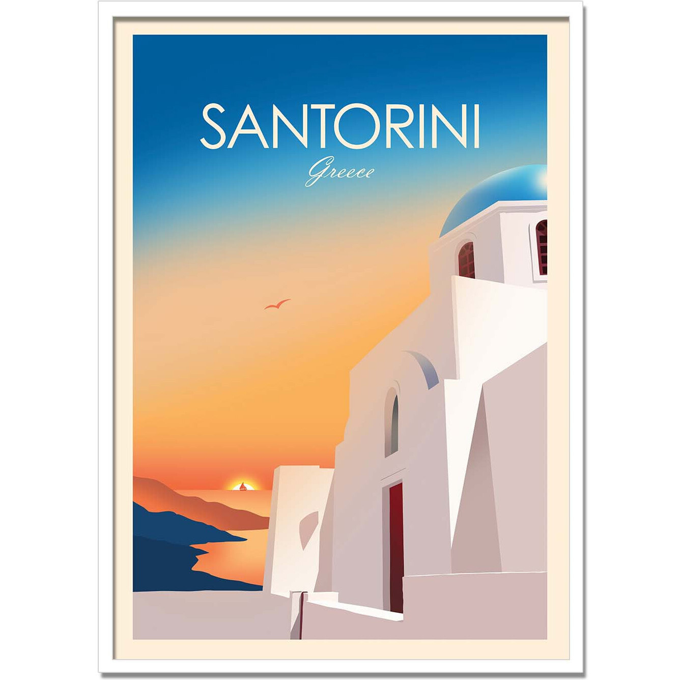 Affiche - Santorini Greece - Studio Inception