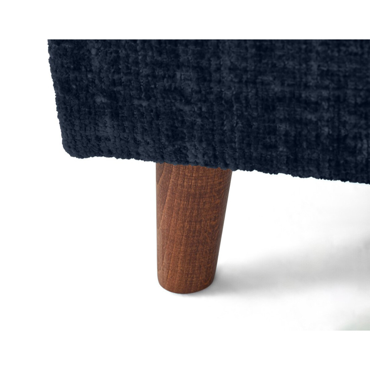 Rune - canapé panoramique d'angle gauche 7 places en velours texturé - Bleu
