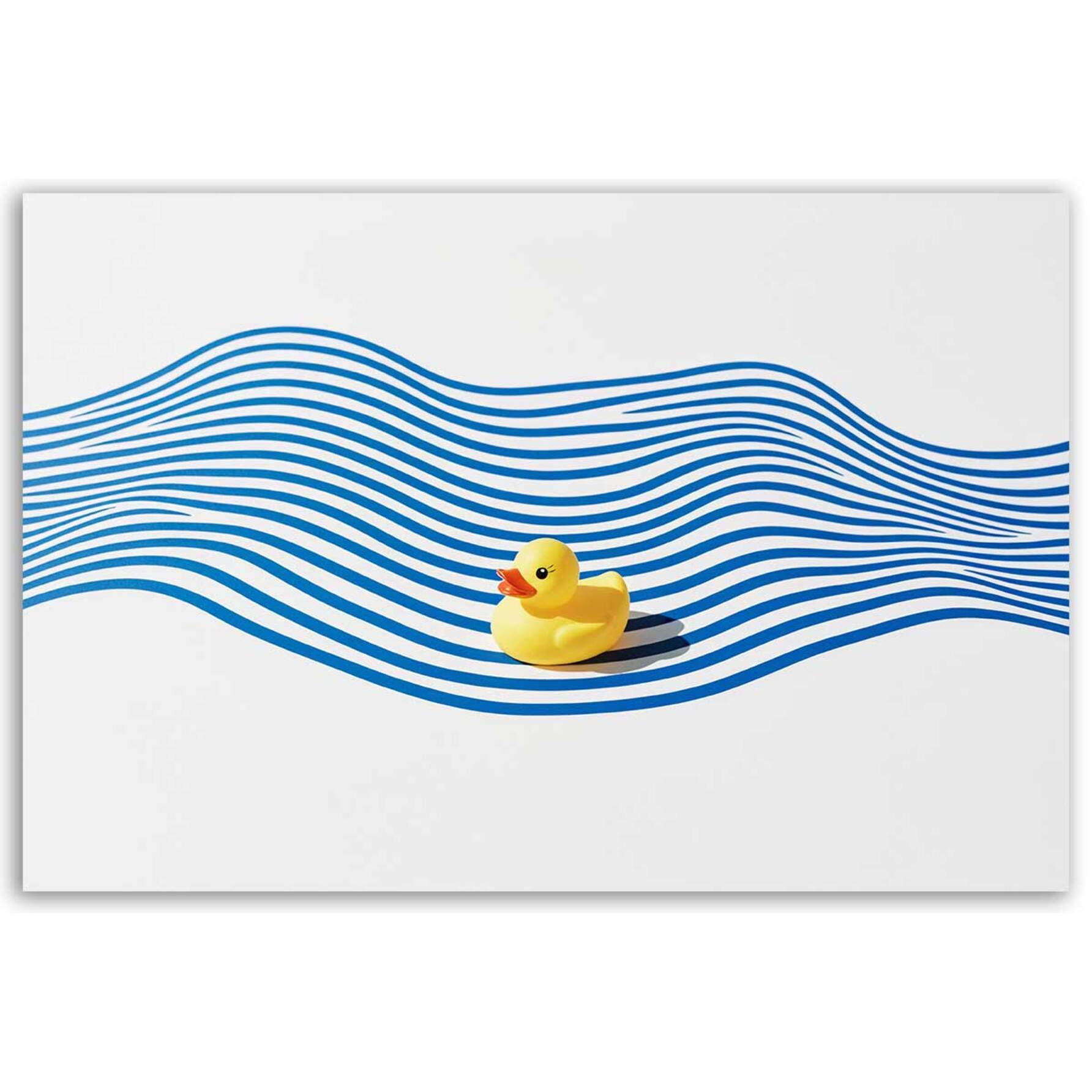 Tableau canard sur vagues graphiques Toile imprimée