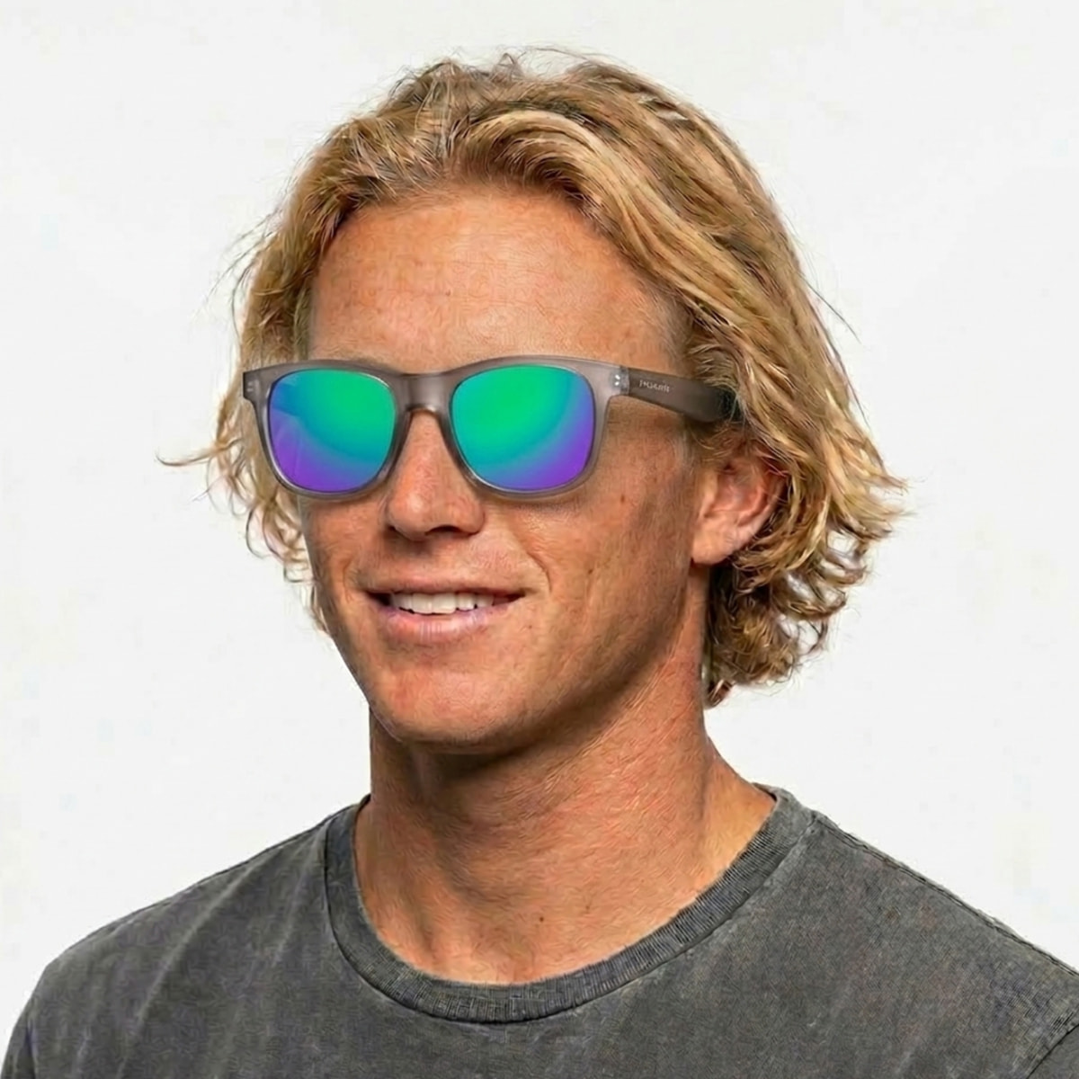 Gafas de sol PALO ALTO WINDSURF - Gris mate / Polarizada revo azules