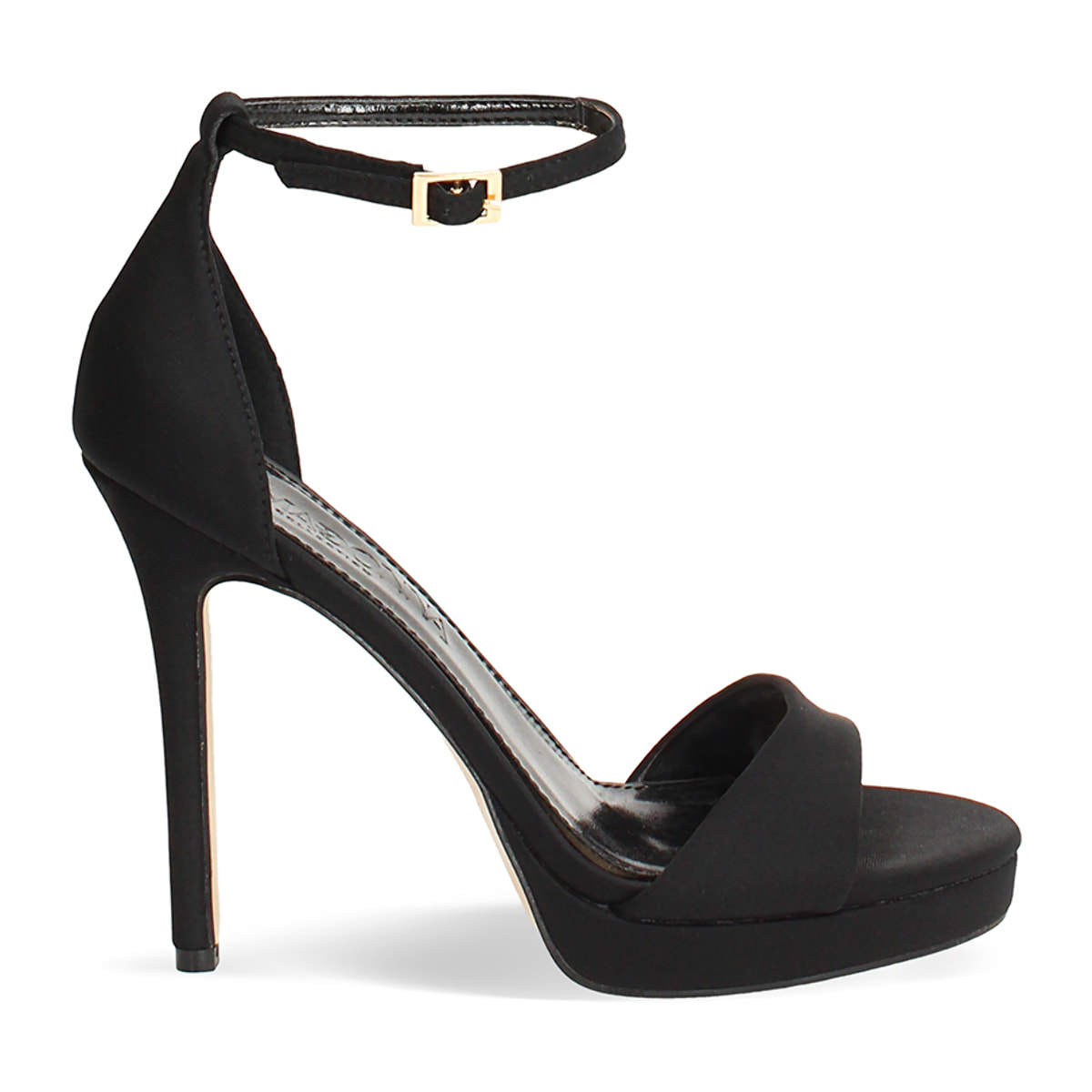 Sandalias negras tacón 11,4 cm