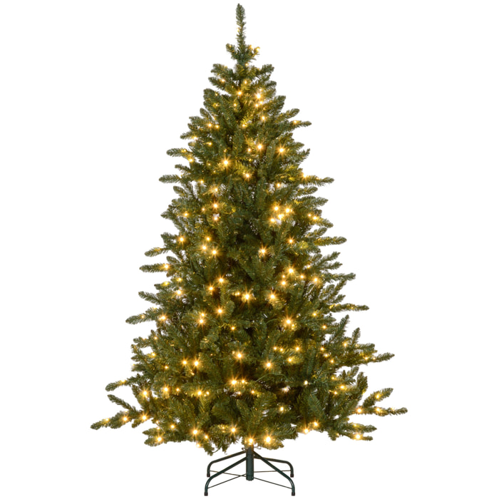 Árbol de Navidad 180 cm Árbol de Navidad Artificial con 310 Luces LED 872 Ramas y Soporte de Metal Árbol Navideño para Salón Interior Verde