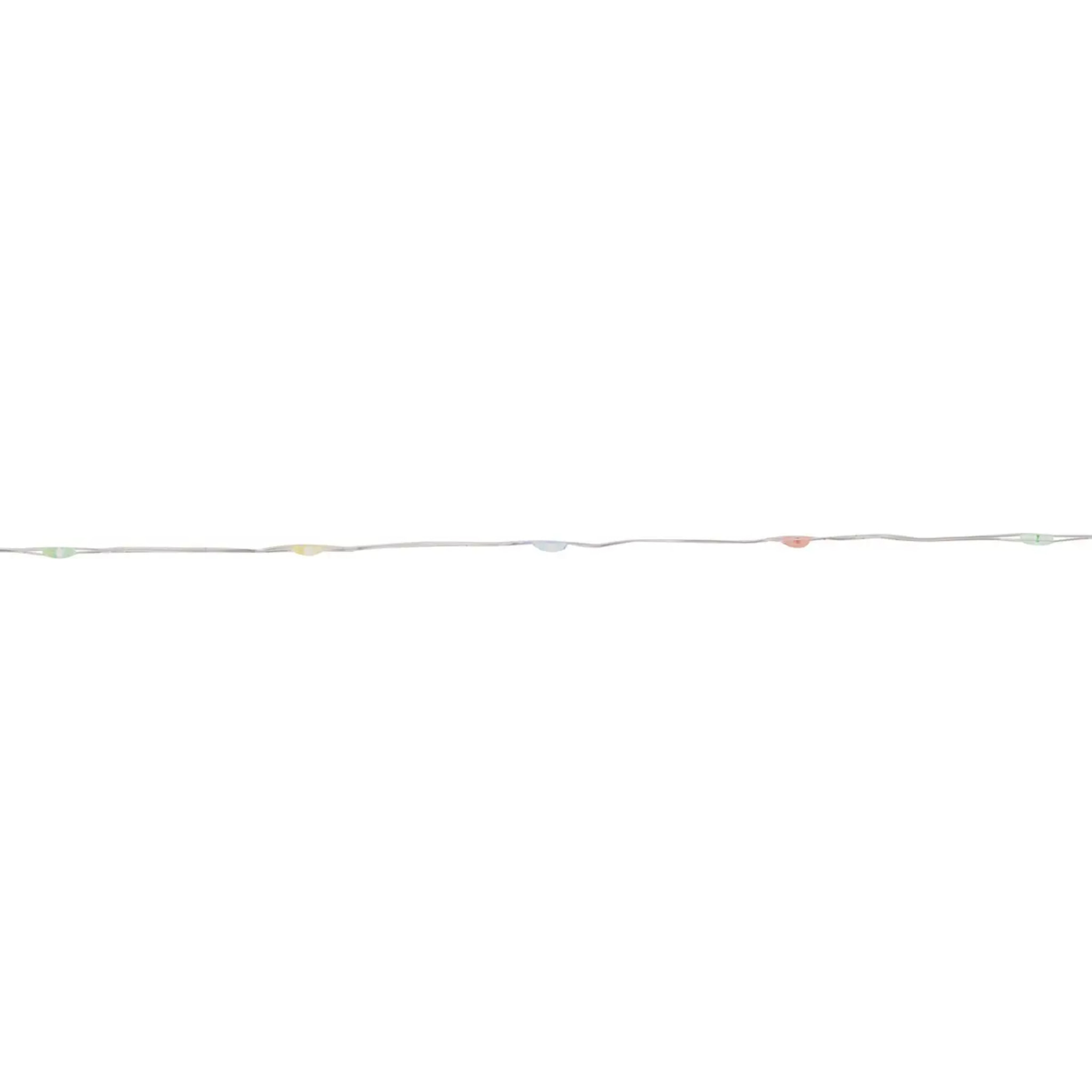 Guirlande lumineuse d'intérieur 10 m 200 LED multicolore fil cuivre lumière fixe avec minuteur à piles