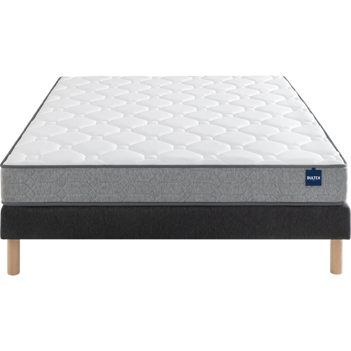 Ensemble UNIVERSAL 2 placesMatelas H 21 cm avec sommiers ferme|confort équilibré