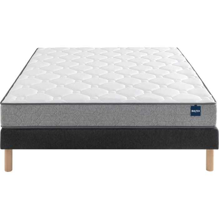 Ensemble UNIVERSAL 2 placesMatelas H 21 cm avec sommiers ferme|confort équilibré