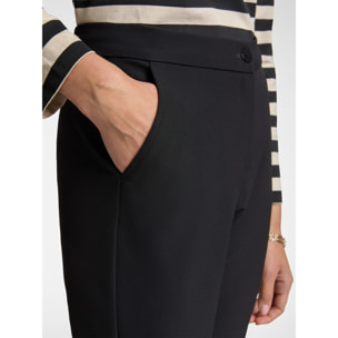 Elena Mirò - Pantalón cropped slim fit - Negro