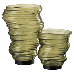 J-Line vase Tornado - verre - vert - small - Ø 16 cm