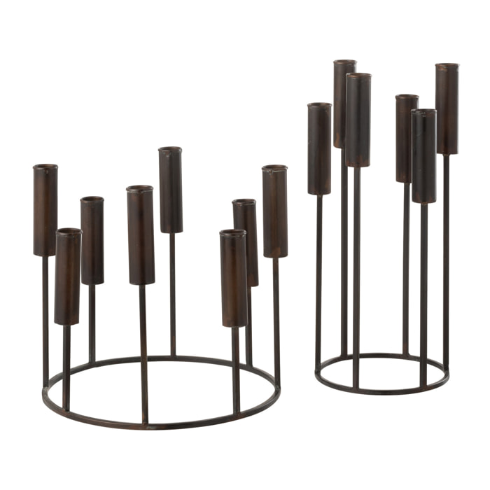 J-Line chandelier Pierre - fer - noir - set de 2