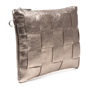 Acquanegra Bolso Bandolera Mujer. Piel Auténtica Gamuza Lacado Brillante.