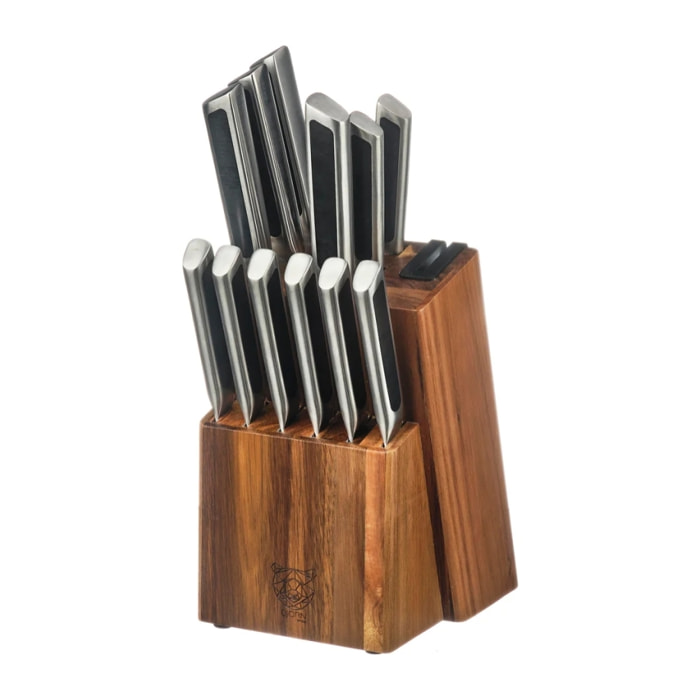 Bloc couteaux de cuisine et couteaux à steak LOKI LOVIISA - 14 pièces
