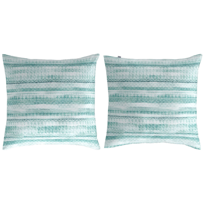 2 Taies d'oreiller en coton 65x65 cm TRIBE B