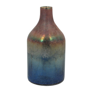 Vase bleu et rose en verre h24cm SUNSET