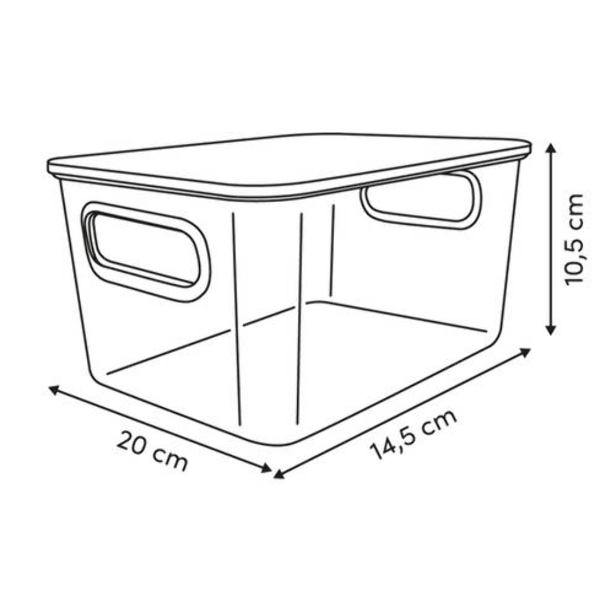 Boîte de rangement avec couvercle Lycia 2,2L acajou
