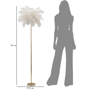 LAMPADA DA TERRA PALM BIANCA CM Ø 55X160