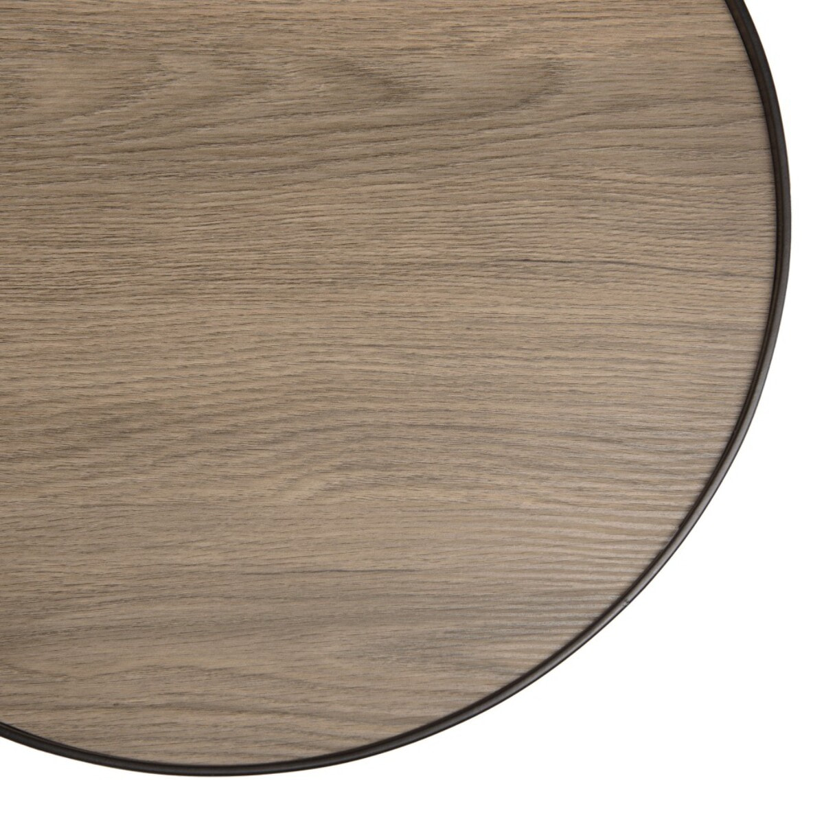 JULIA - Table d'appoint ronde 40x40cm mocha pieds asymétriques métal
