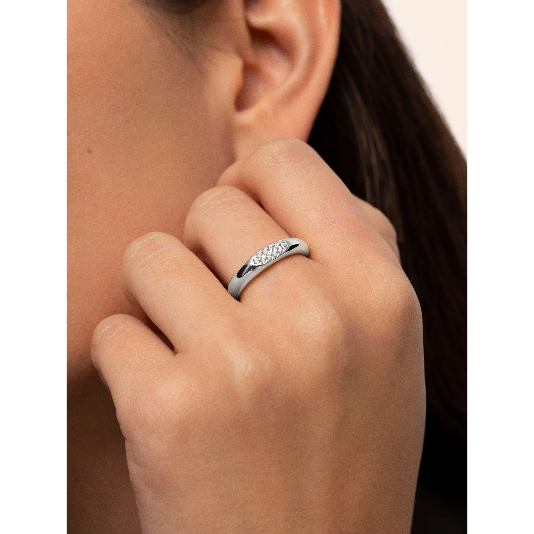 Anelli Signet Ivory in Argento