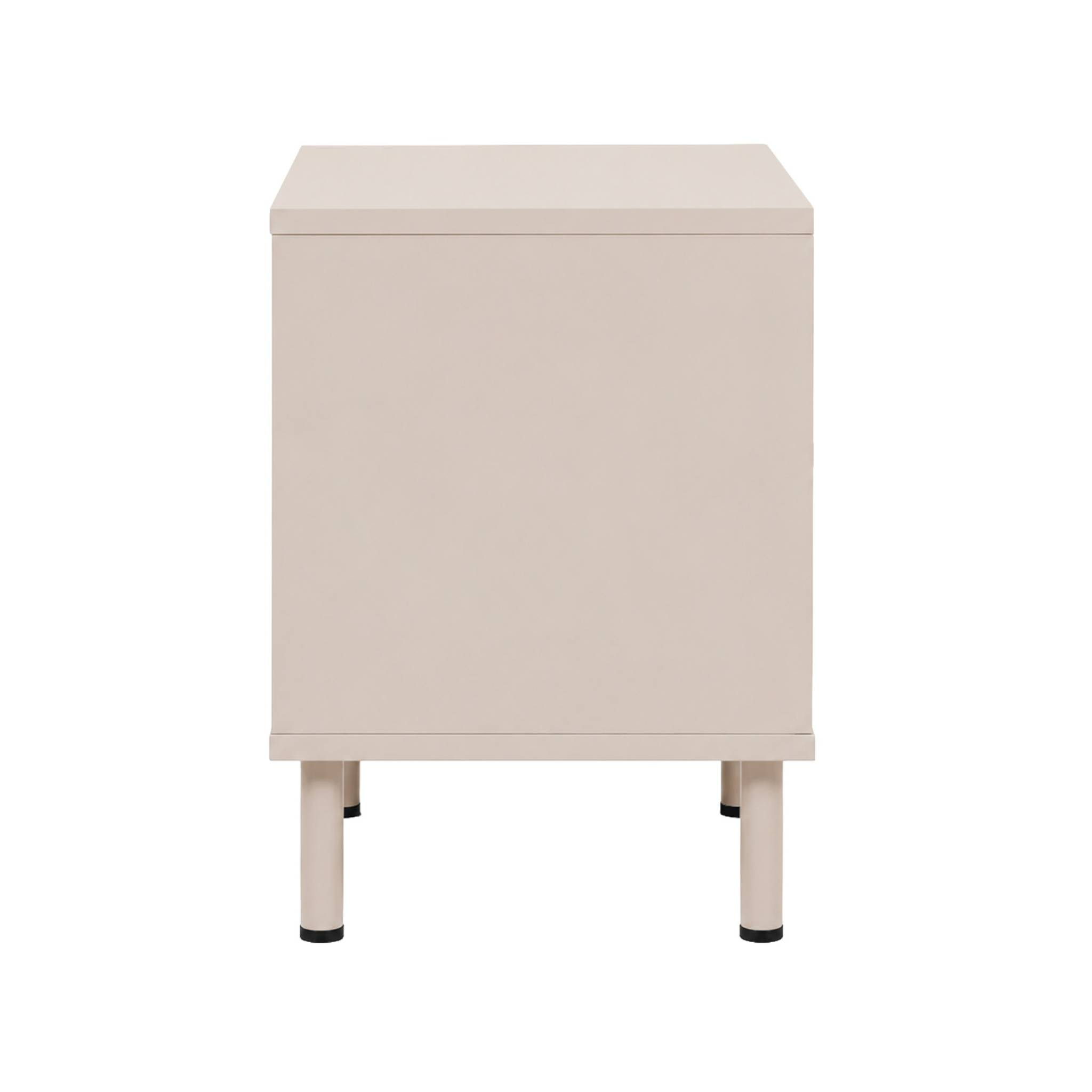 Table de chevet décor bois et métal 2 tiroirs (lot de 2) ELLIE