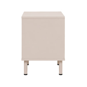 Table de chevet décor bois et métal 2 tiroirs (lot de 2) ELLIE
