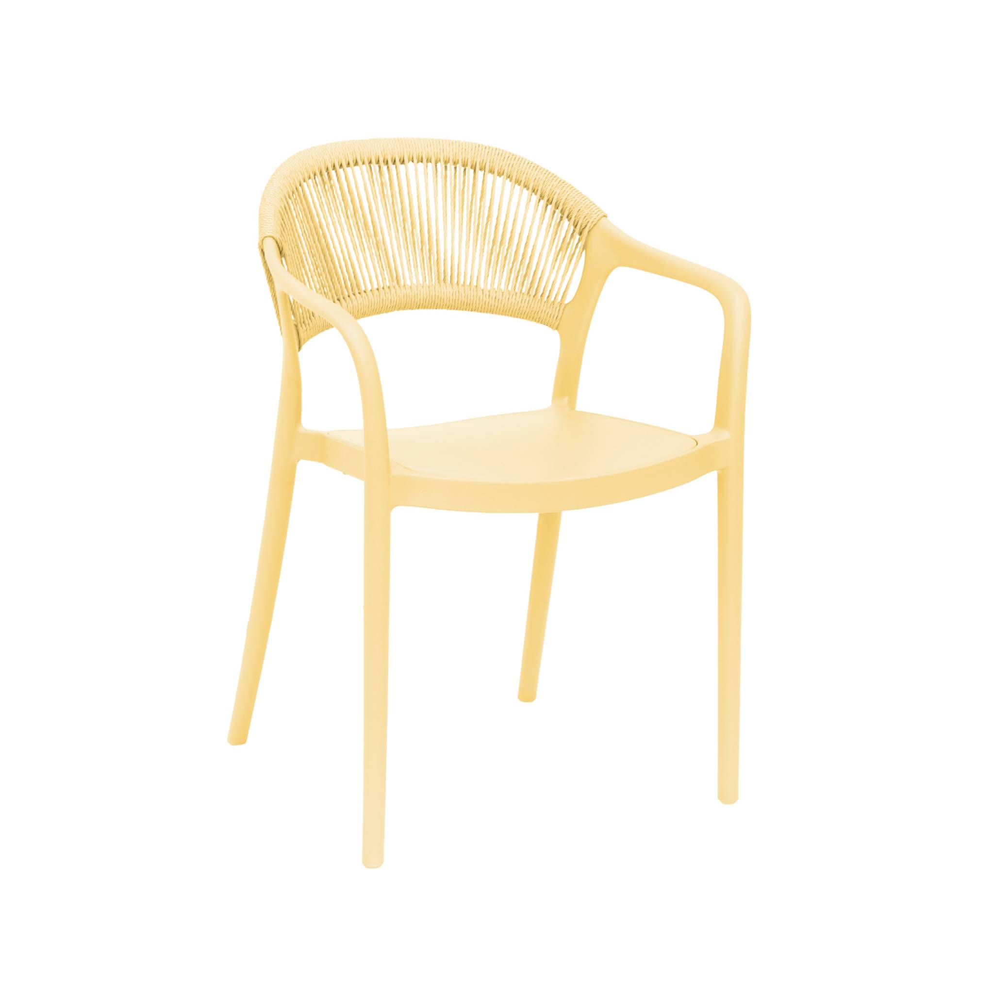 Chaise de jardin empilable avec effet corde (lot de 4) JOVIA