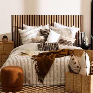 Pouf bouclette Amea orange D39cm