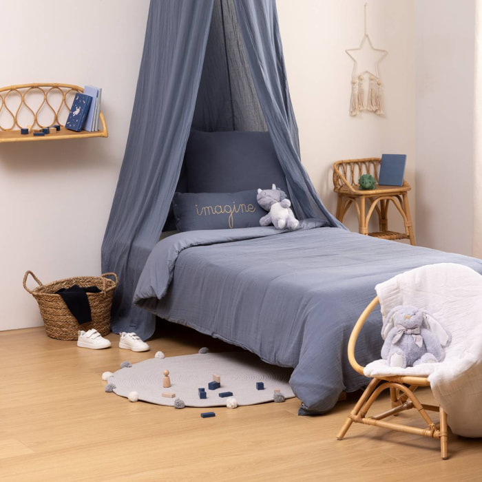 Parure de lit Lili bleu gris L140xp1xH200cm