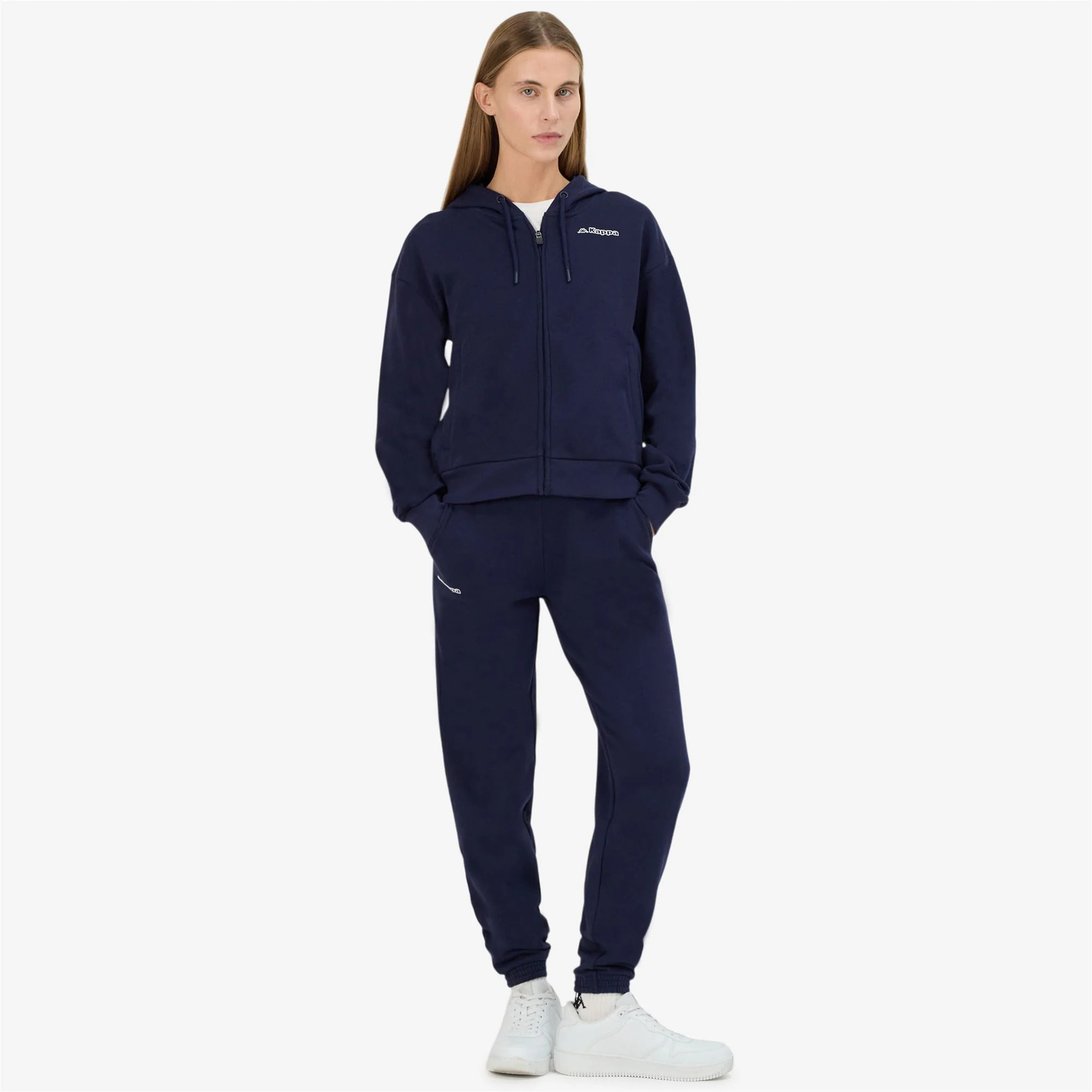 Kappa - Pantaloni Donna Blu - Logo Festa