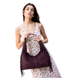 Borsa a Spalla Cheval Firenze Belen Suede Bordeaux