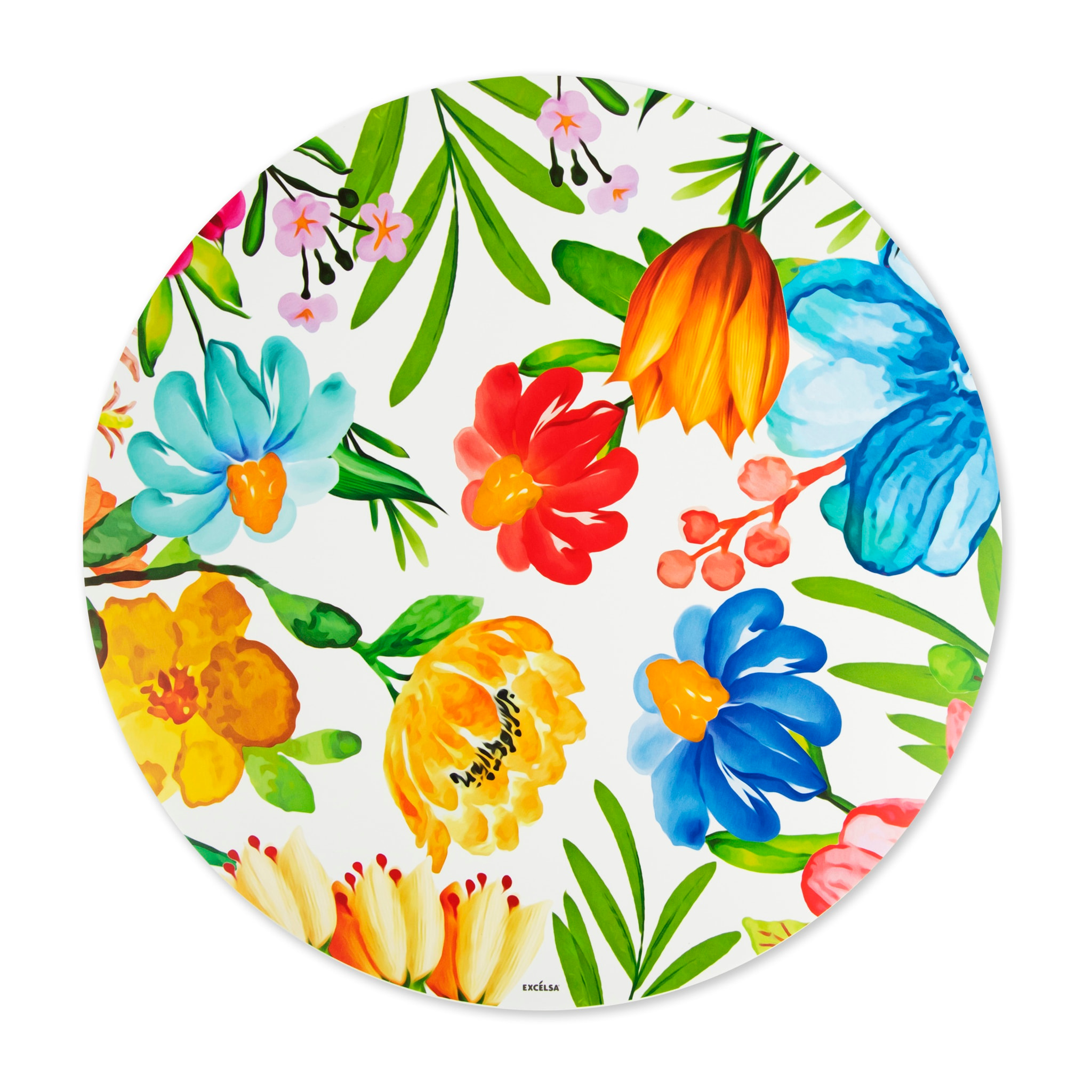 Set de 6 sets de table ronds Excelsa – Blooming, Polypropylène Multicolore