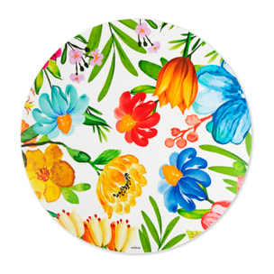 Set de 6 sets de table ronds Excelsa – Blooming, Polypropylène Multicolore