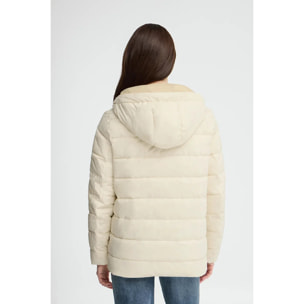 Chaqueta reversible Agueda color crema y beige con logo Polo Club