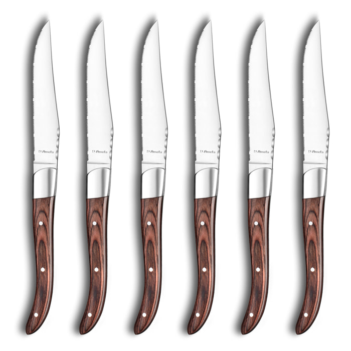 Royal Bois - Set di 6 coltelli da bistecca