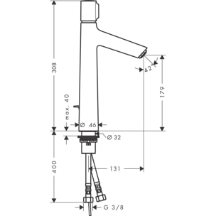 Mitigeur de lavabo 190 avec tirette et vidage chromé Talis Select S